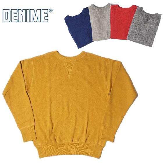 Z[DENIME(hDj[) Lot.260 4{jOVN[lbNXEFbgSET IN FLAT SEEM CREW NECK SWEAT by WAREHOUSEEGAnEX