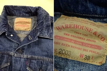 WAREHOUSE 2nd hand Series ☆Lot 2003 USED WASH(濃) USEDウォッシュ加工サードモデルデニムジャケット(ジージャン)DENIM JACKET （ウエアハウスセカンドハンド）WARE HOUSEウェアハウスWHJA-18SS010セコハン