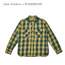 JOHN GLUCKOW Lot JG-06-2 D柄エンシェントフランネルシャツ (未洗い)The Ancient Flannel(The Notched Pocket) John Gluckow x WAREHOUSE(ジョングラッコーxウエアハウス)MADE IN JAPAN日本製