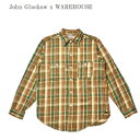 JOHN GLUCKOW Lot JG-06 E柄1940sストームシャツ(ネルシャツ) (未洗い)Storm Shirt JGSH-25SU005 John Gluckow x WAREHOUSE(ジョングラッコーxウエアハウス)MADE IN JAPAN日本製