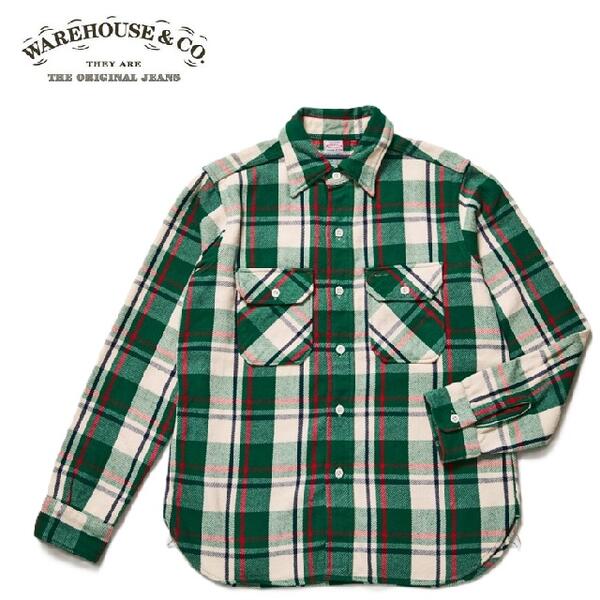 S*.様 warehouse ネルシャツ　XLサイズ WAREHOUSE（ウエアハウス） ネルシャツ フランネル 長袖 チェック