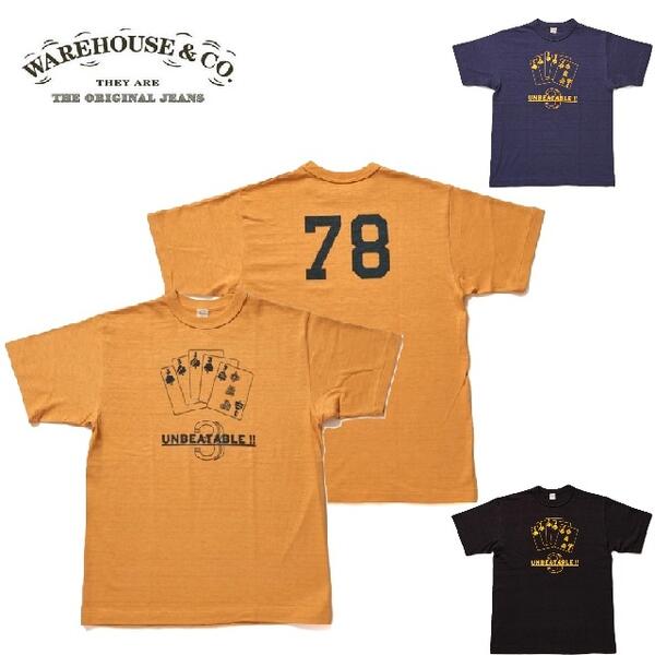 WAREHOUSE Lot 4601「UNBEATABLE」プリントTシャツ（ウエアハウス）WARE HOUSEMADE IN JAPAN日本製
