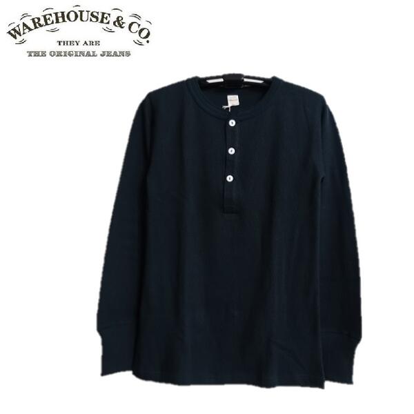WAREHOUSE★Lot.5904 亀甲ワッフル4本針ヘンリーネックワッフル長袖Tシャツ HENLEY NECK WAFFLE （ウエアハウス）WARE HOUSE【ウェアハウス】