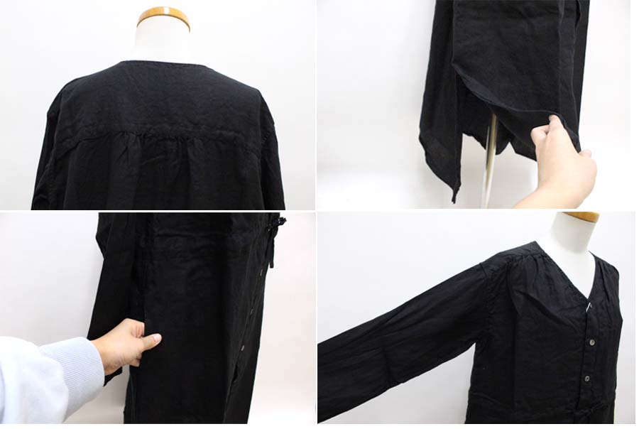 ●UNIVERSAL　TISSU　【ユニヴァーサルティシュ】　リネンガーメントダイローブドレス　ワンピース　　UT200OP015