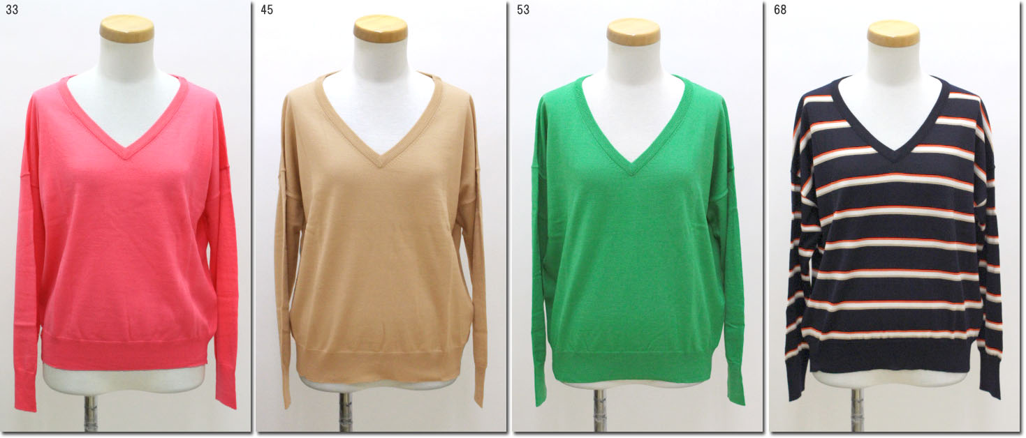 Boat Neck - ●MACPHEE　【マカフィー】　ウーステッドウール　Vネックプルオーバー　12-02-74-02002-TN