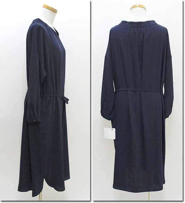 ●ina　【イナ】　変形衿共紐付きワンピース　173147