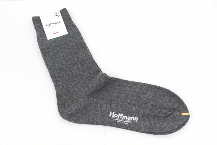 ●Hoffmann　【ホフマン】　オーガニックコットン　7×1　リブ　ユニセックス　ソックス　靴下　男性用　女性用　9-9010