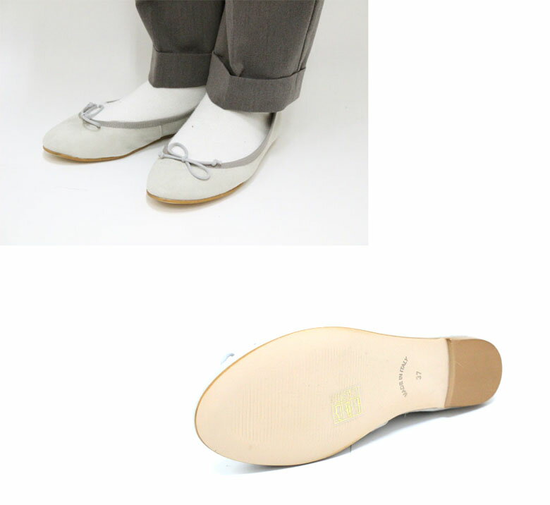 ●LISA CONTI　【リサコンテ】　ナッパレザーバレエシューズ　フラット　シューズ　パンプス　本革　4212