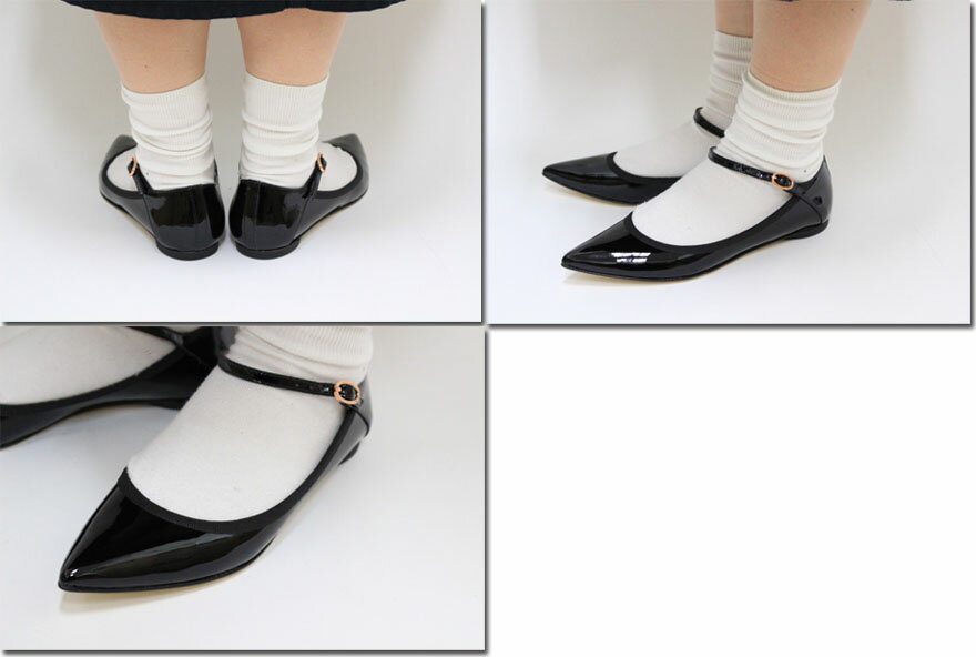 ●repetto　【レペット】　ポインテッドトゥアンクルストラップパンプス　パテント　エナメル　CLEMENCE　51172-1-00649　V1649VD