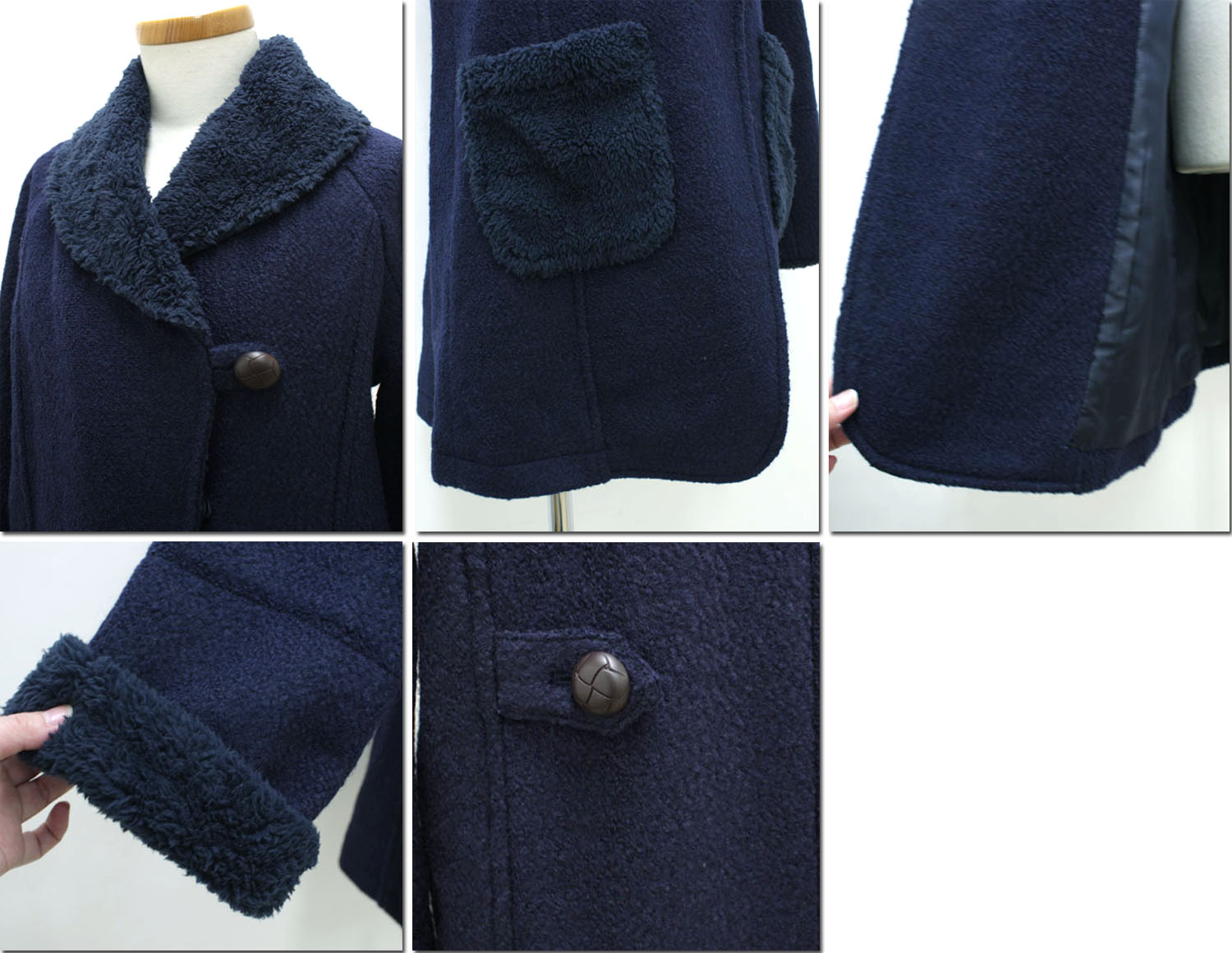 ●ZAMPA　【ザンパ】　ボア使いショールカラーコート　Z22477