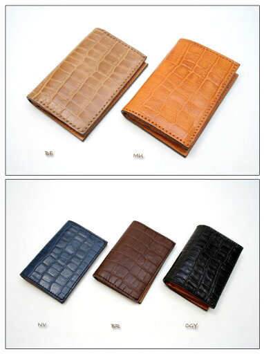 ●mononogu 【もののぐ】 クロコ型押しレザーカードケース(名刺入れ) CRA-CO ●mononogu 【もののぐ】 クロコ型押しレザーカードケース(名刺入れ) CRA-CO
