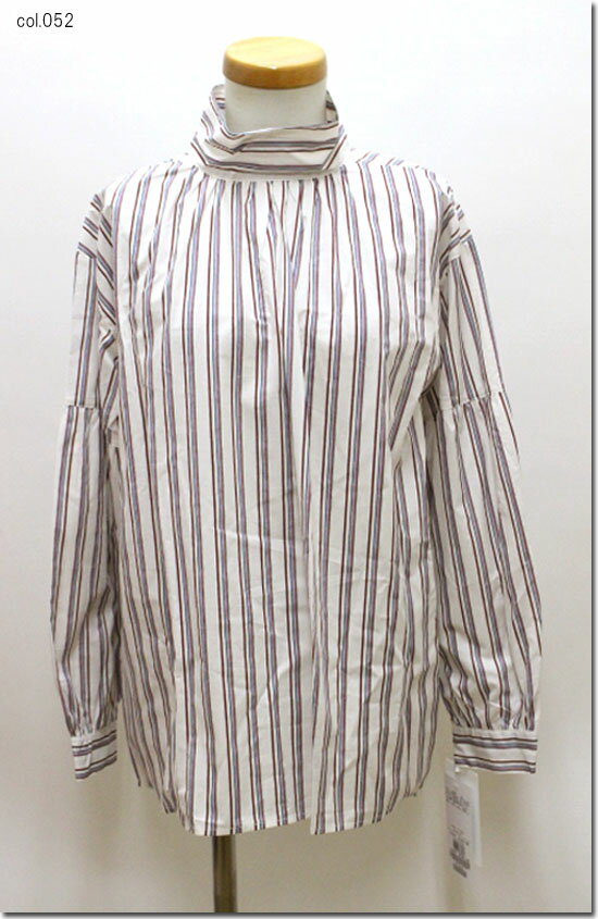 Rakuten - ●Reveur　blanche　【レヴールブランシュ】　ストライプハイネックシャツ　ブラウス　071-85262