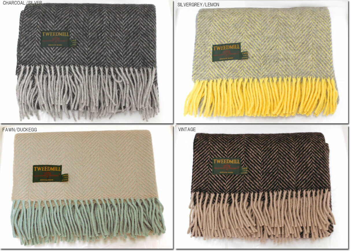 ツイードミル ブランケット ●TWEEDMILL　【ツイードミル】　Herrinbone　Wool　Rug　ヘリンボーンブランケット　ニーラグ　Lifestyle　Knee　Rugs