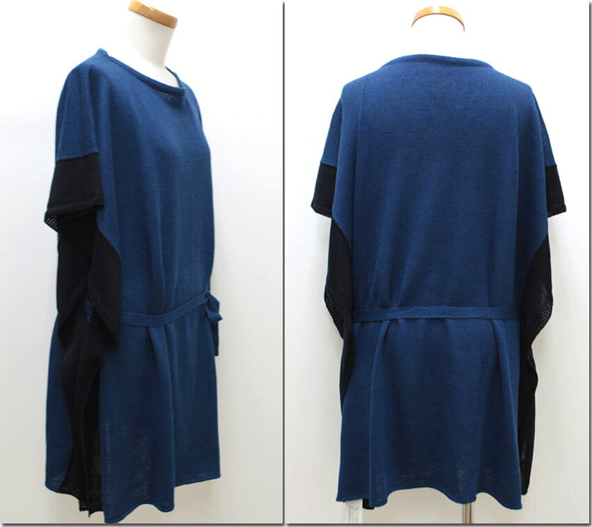 CANSASS jeansの●UNIVERSAL　TISSU　【ユニヴァーサルティシュ】　バイカラーストールポンチョ　UT154KN018｜アングル2