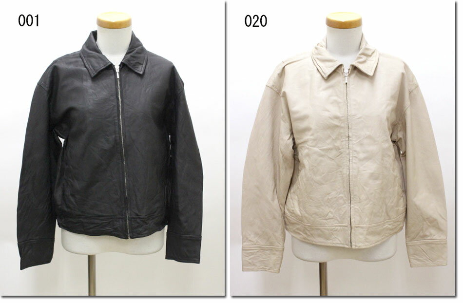 Rakuten - ●UNIVERSAL　TISSU　【ユニヴァーサルティシュ】　ウォッシャブルシープスキン　シープレザーZIPブルゾン　UT190BZ054