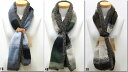 ●FOUR SEASONS GARAGE by In bloom 【フォーシーズンズガレージ インブルーム】 ボア×ランダムボーダー マフラー ストール レザーブレスレット 日本製 075-96016