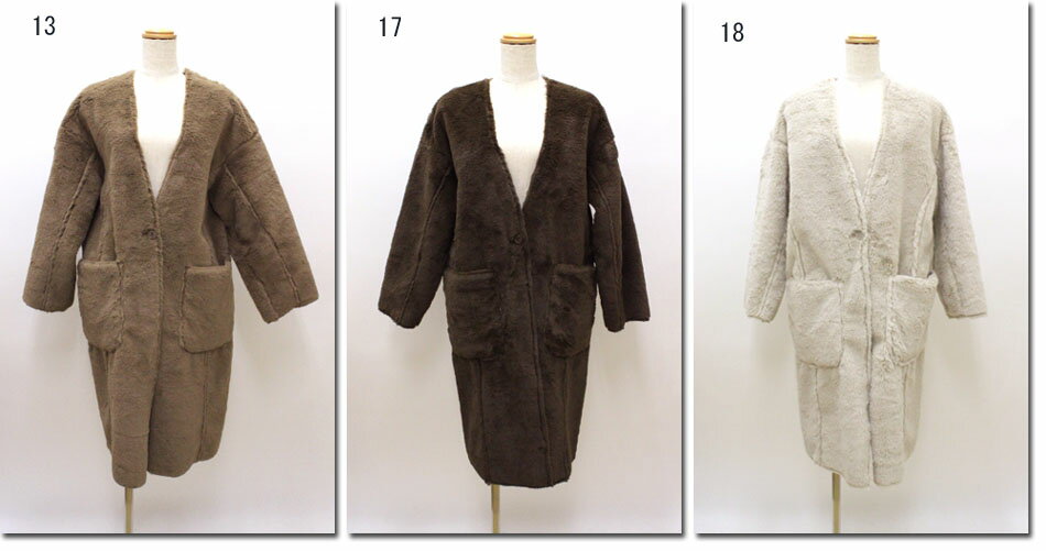 ●Grand PARK 【グランドパーク】 リバーシブルフェイクムートンコート フェイクスェード/フェイクファー 7407-3703