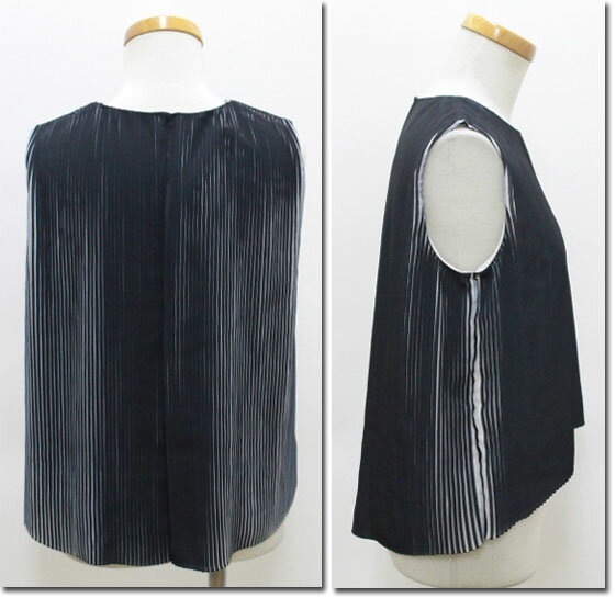 ●TOMORROWLAND【トゥモローランド】バイカラープリーツブラウス　TOMORROWLAND　EST　11-01-71-01034-HN