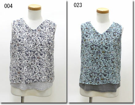 ●anana 【アナナ】 ノースリーブ フラワープリント 967-88703