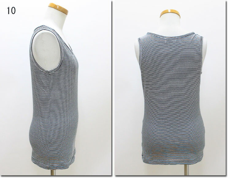 ●RINEN　　【リネン】　40/1オーガニック天竺ボーダータンクトップ　16065