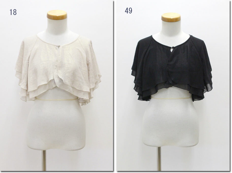 Rakuten - ●BOUTIQUE　nicole　【ブティックニコル】　フリル　ボレロ　結婚式　二次会　パーティー　0161-8101