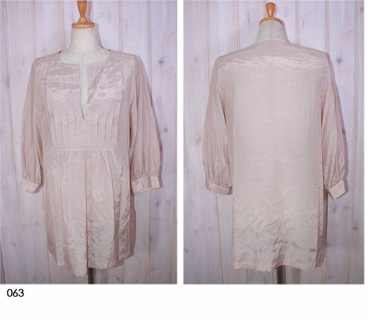 ●TOTALITE　【トータリテ】　キュプラコットンローンフロントプリーツチュニック　10-051-100-1520-4-0