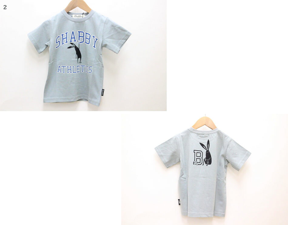 Short Sleeves - ●Shabby【シャビ】　★キッズ　シャビくん　カレッジ　ロゴ　プリント　Tシャツ　半袖　SHA-222-09J