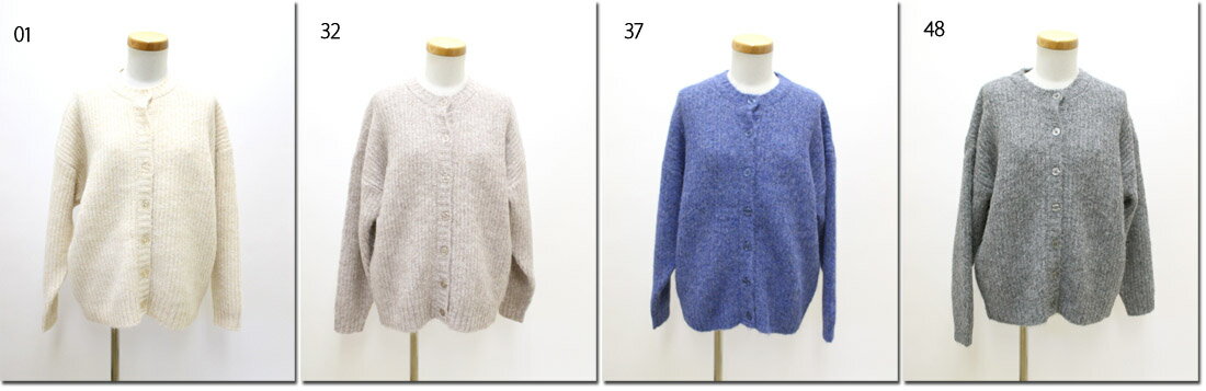 Rakuten - ●Leshyforest【レーシーフォレスト】　クルーネックカーディガン 3370-301-27