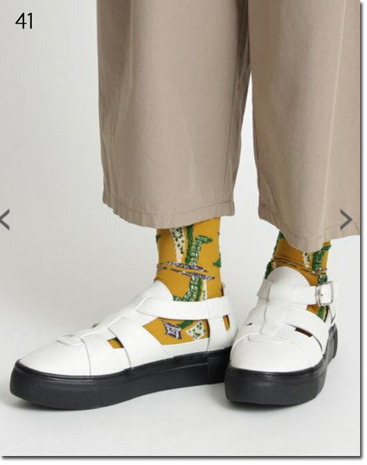 ●SUPER　HAKKA　【スーパーハッカ】　SUPER　HAKKA×椎木彩子 「Plants Rhythm」ジャカードソックス　靴下　34060041