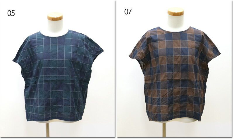 ●prit 【プリット】 60/1シャーリングチェック スリーブレスプルオーバー P82530