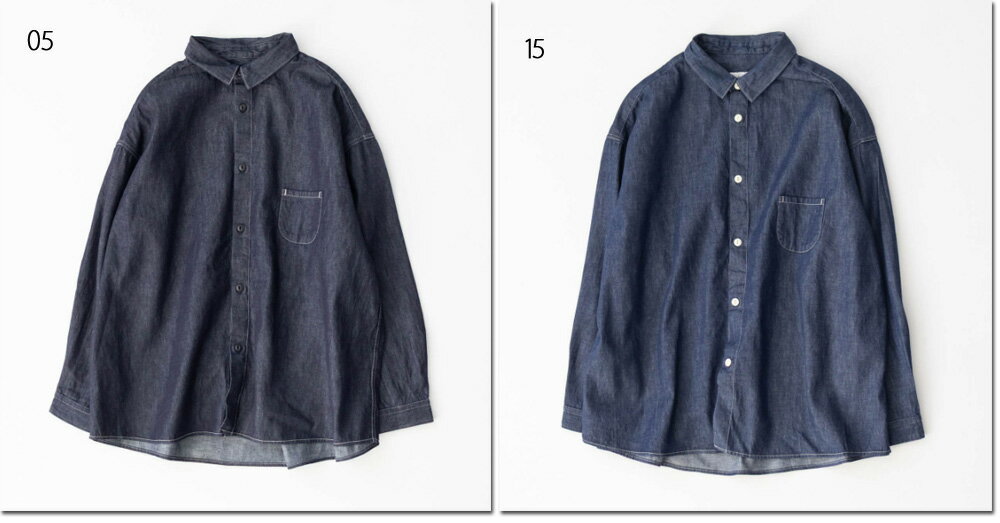 ●prit 【プリット】 60ozデニム レギュラーカラーシャツ P80644