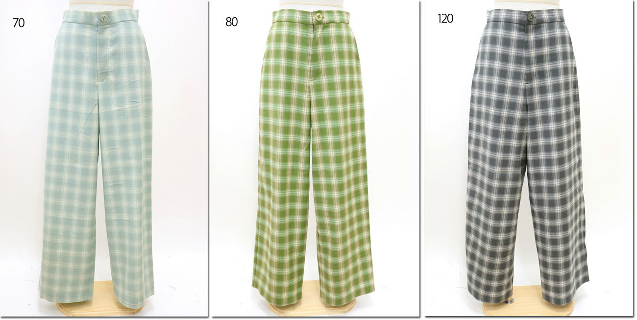 ●alee　【アリー】　チェックワイドパンツ　852373