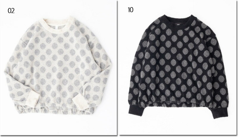 ●prit 【プリット】 ウールパイルドットジャガード 裾ゴムプルオーバー P90606