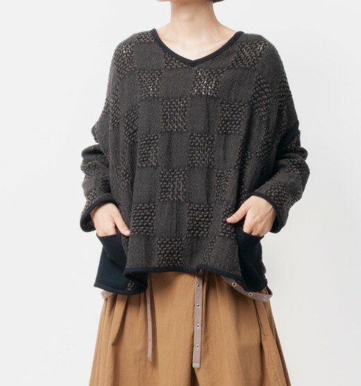 ●RaPPELER　【ラプレ】　Switch Check Pullover Shirt　バイアスチェックプルオーバーシャツ　RS252-03..