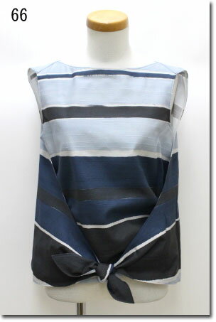 ●TOMORROWLAND【トゥモローランド】 アンティークボーダーリボンブラウス 13-01-62-01531-HN