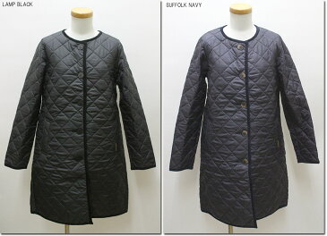 ●LAVENHAM 【ラベンハム】2018年A/W キルティングノーカラーロングコート LOUND LADIES