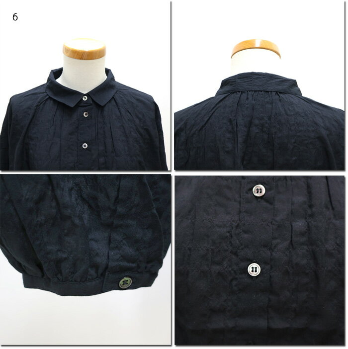 ●nachukara　【ナチュカラ】　シャーリングチェック　ギャザーシャツ　nk545241