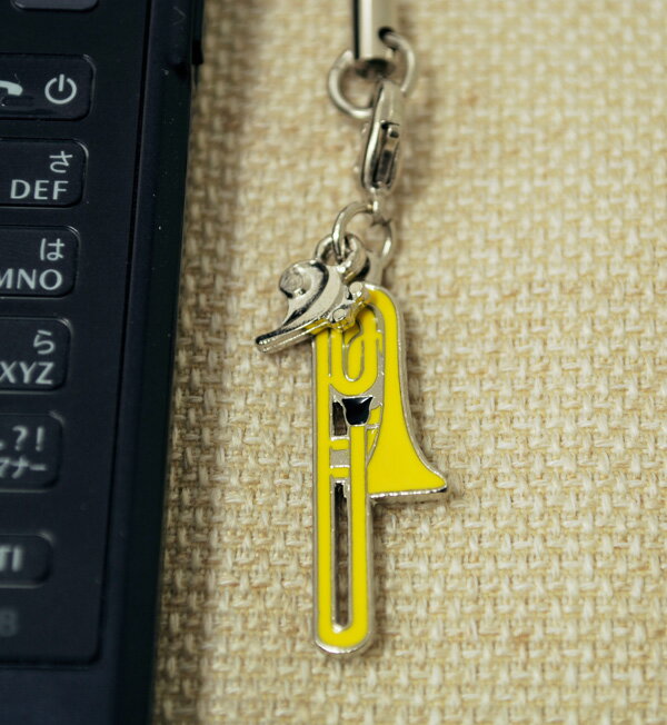 トロンボーン 携帯ストラップ お取り寄せ商品 管楽器 携帯ストラップ 音楽雑貨