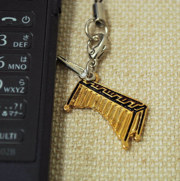 マリンバ 携帯ストラップ お取り寄せ商品 打楽器 携帯ストラップ 音楽雑貨