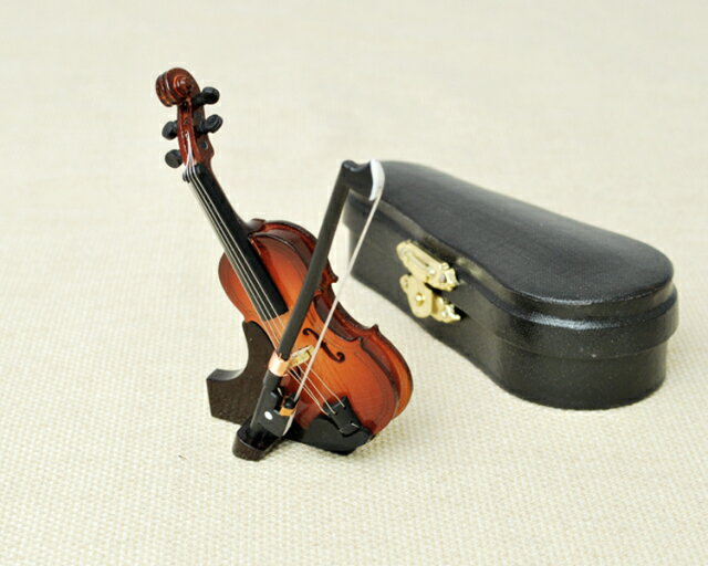 ミニチュア楽器！ バイオリン 7cmサイズ♪この商品はお取り寄せ商品です♪【楽器-音楽雑貨】《音楽・バレエ・ねこ雑貨…