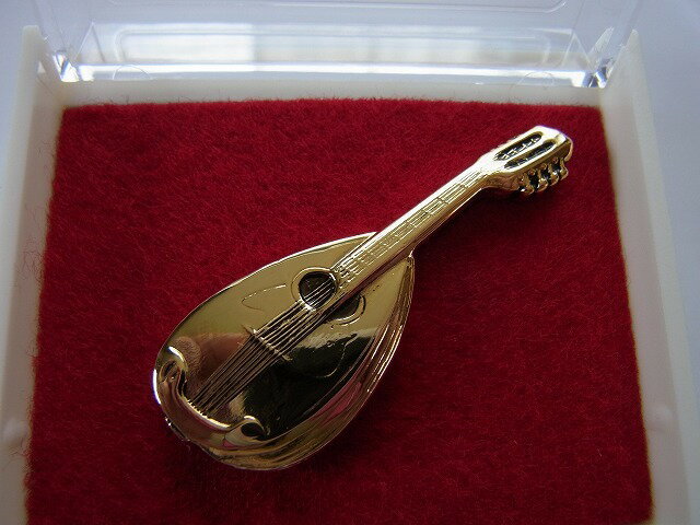 マンドリン ブローチ お取り寄せ商品 記念品に最適ブローチ 吹奏楽部 ブラスバンド 卒業記念 吹奏楽