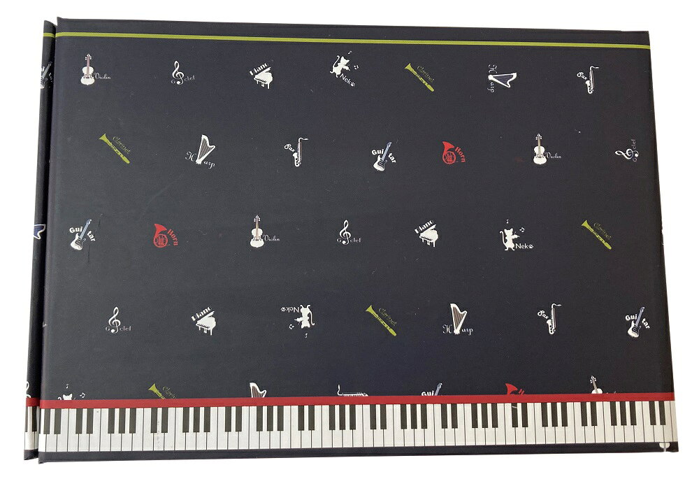 スタンドフォトアルバム お取り寄せ商品 引き出物 記念品 音楽雑貨 音符 ピアノモチーフ ト音記号 ピアノ雑貨 [2]