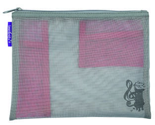 3ポケットメッシュケース ト音記号 お取り寄せ商品 ピアノ発表会 記念品 音楽雑貨 ねこ雑貨 バレエ雑貨 記念品に最適 音楽会粗品