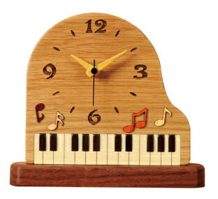 グランドピアノ 置時計♪お取り寄せ商品です♪【音楽雑貨 音符 ピアノモチーフ】【バレエ発表会の記念品に最適♪】お取り寄せ 大量注文できます♪音符 ト音記号 楽譜