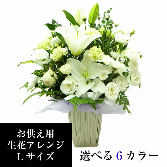 お供え 花 お悔やみ フラワーアレンジメント L 【あす楽14時】仏花 生花 四十九日 法事 四十九日 月命日 一周忌 三回忌 新盆 新盆 お彼岸 仏事 命日 供花 ペットのお供えのサムネイル