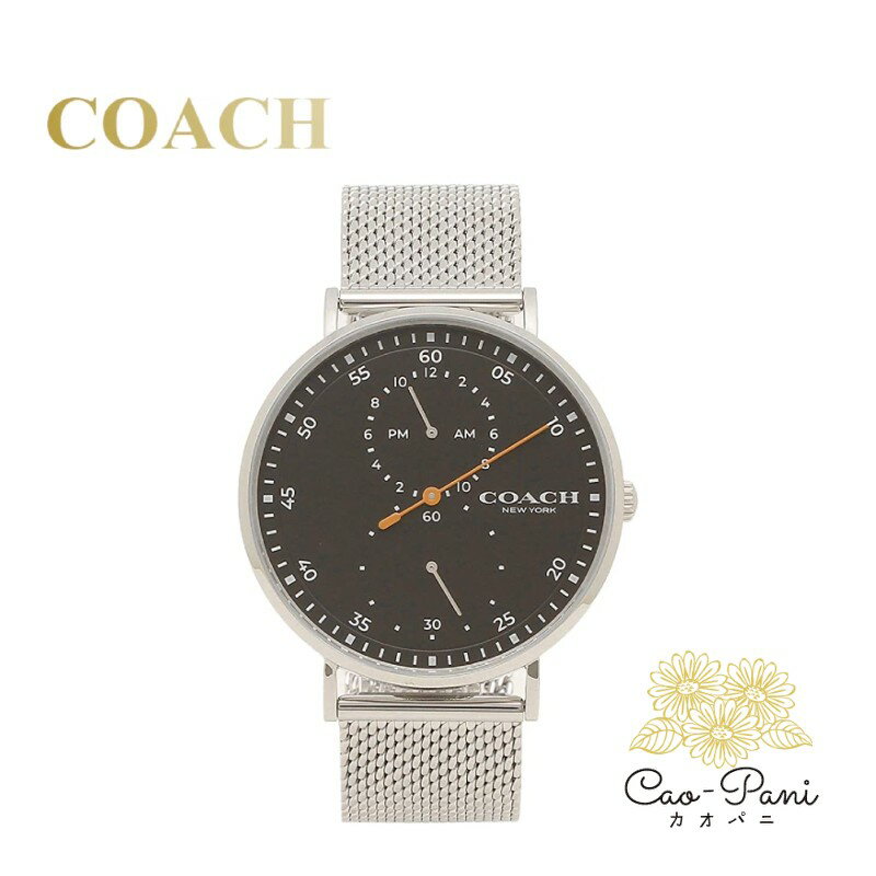 コーチ 腕時計（メンズ） コーチ 腕時計 メンズ レザー チャールズ ブラック シルバー 14602477 COACH CHARLES 時計 ウオッチ