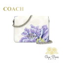 コーチ ショルダーバッグ カフェ ファセット KAFFE FASSETT プリントチェーン 6262-SVRON パープル 花柄 レザー レディース COACH