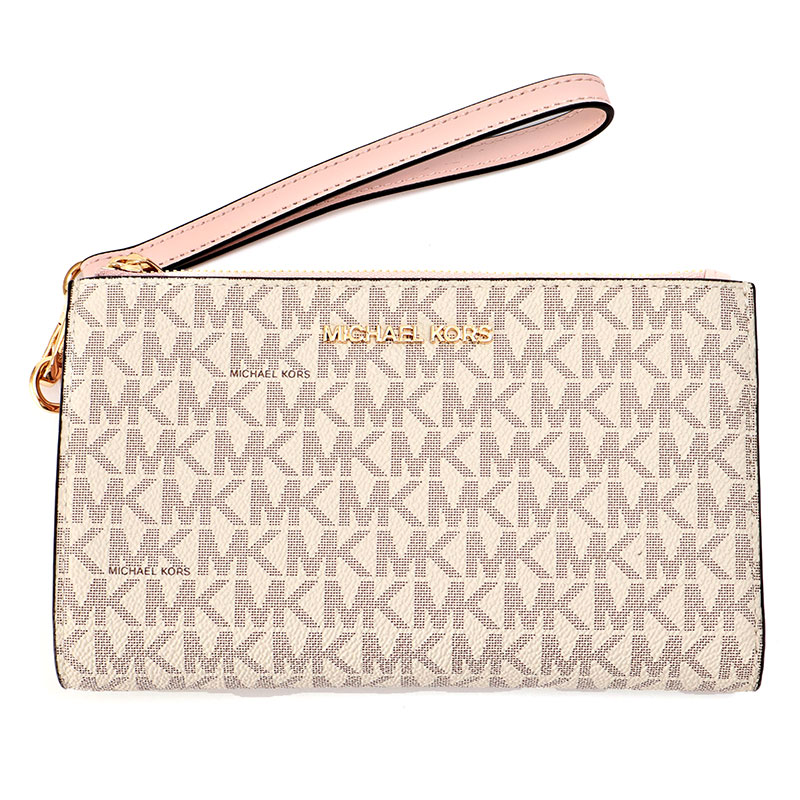 楽天カオパニ楽天市場店マイケルコース 二つ折り財布 レディース JET SET TRAVEL DOUBLE ZIP WRISTLET パウダーブラッシュマルチ 35F8GTVW0B-PWDBLSHMLT MICHAEL KORS