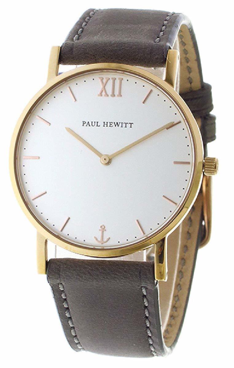 腕時計 レザー ブラウン ホワイト ポールヒューイット Paul Hewitt Sailor Line セーラーライン 36mm レザーベルト レディース PH-SA-R-Sm-W-13M プレゼント ギフト 実用的 かわいい 可愛い オ…