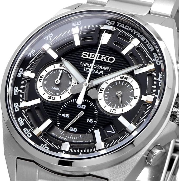 セイコー 腕時計 SSB397P1 ブラック シルバー メンズ SEIKO